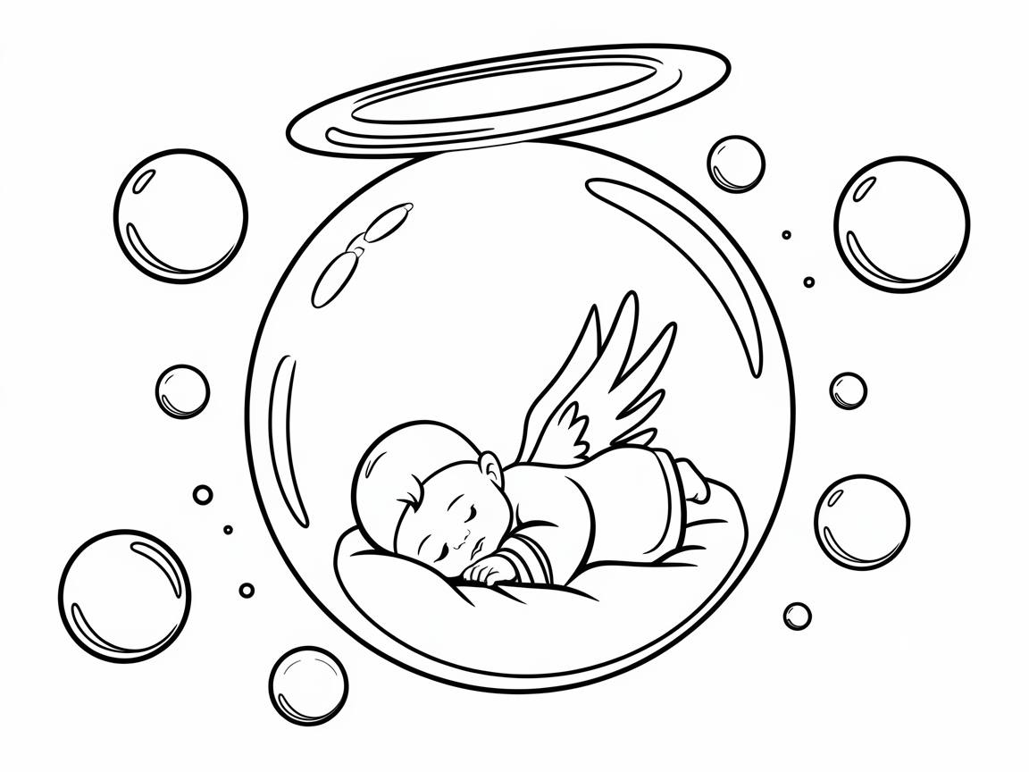 Bubble of Dreams with a Baby Angel