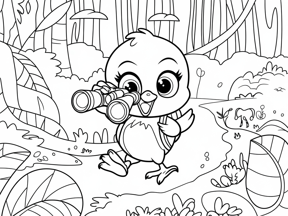 Explore the Forest with a Curious Chick