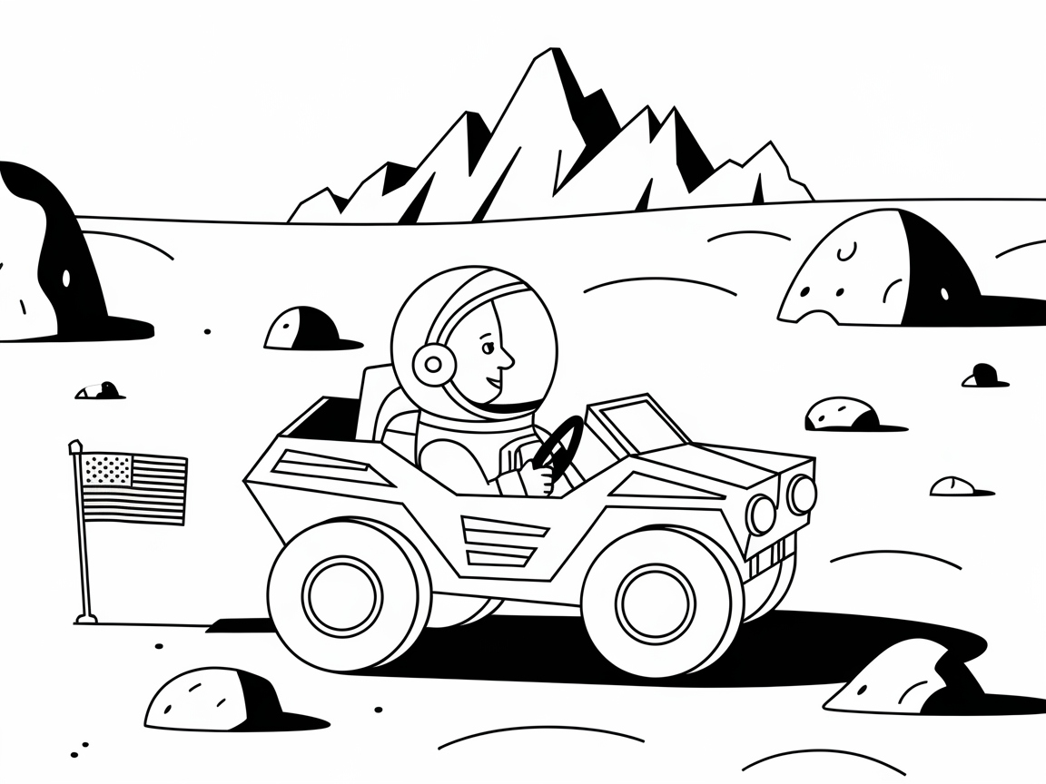 Astronaut Cruiser: Exploring Lunar Landscapes