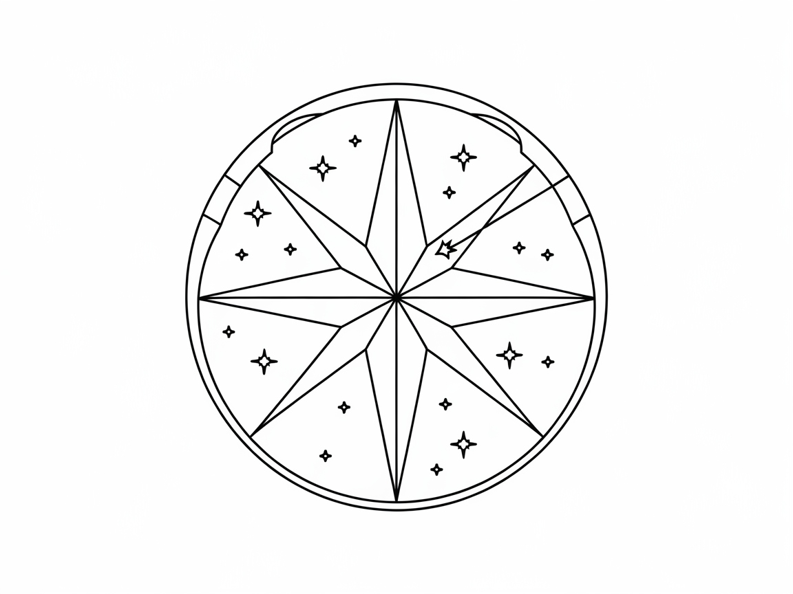Illuminate the Stars with This Cosmic Compass Rose