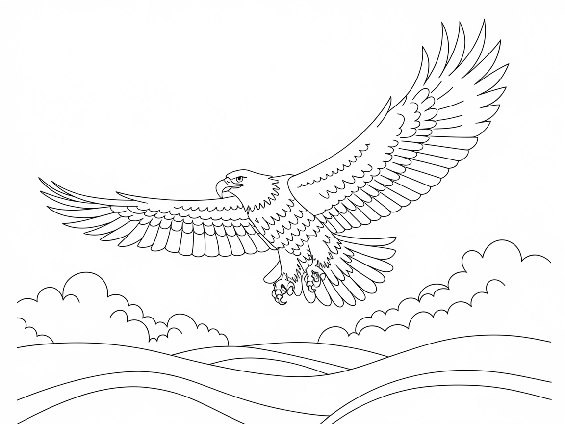 Majestic Bald Eagle Soaring Through the Sky