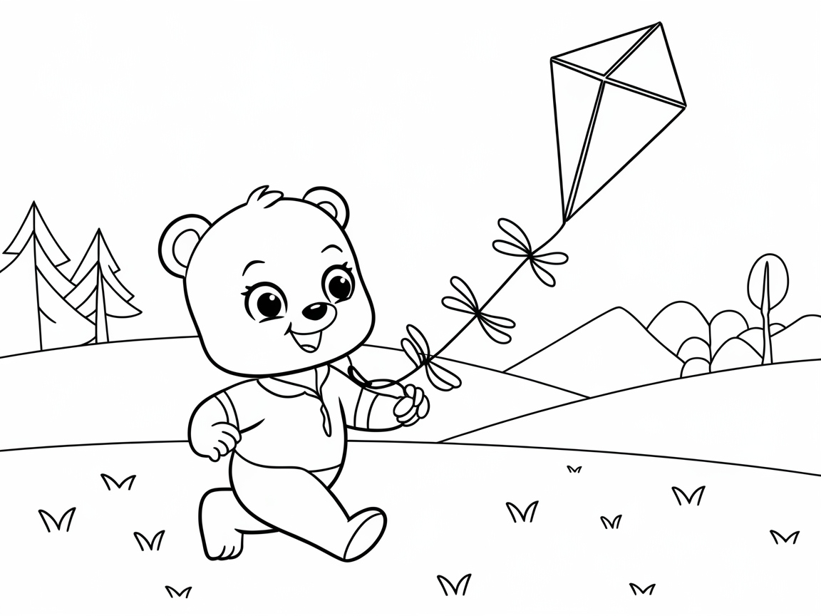Let the Wind Take You with This Kite-Flying Bear