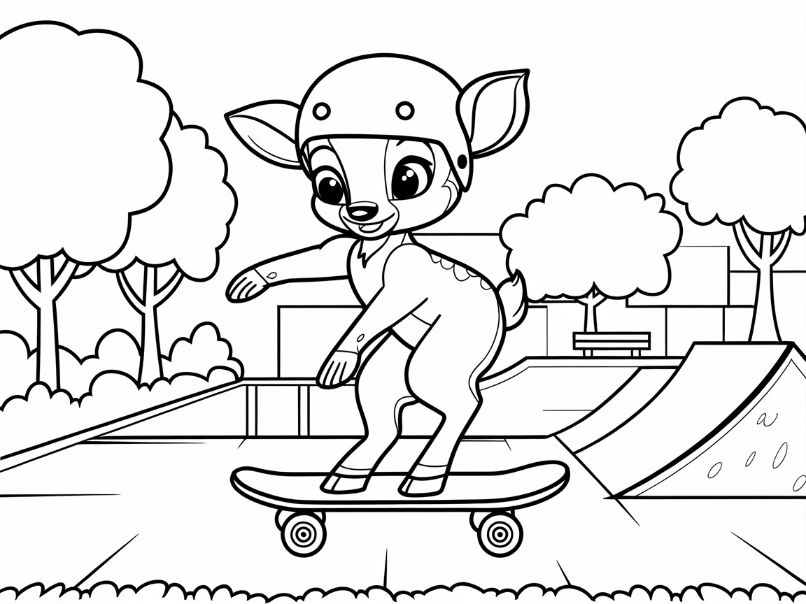 Skateboarding Fawn