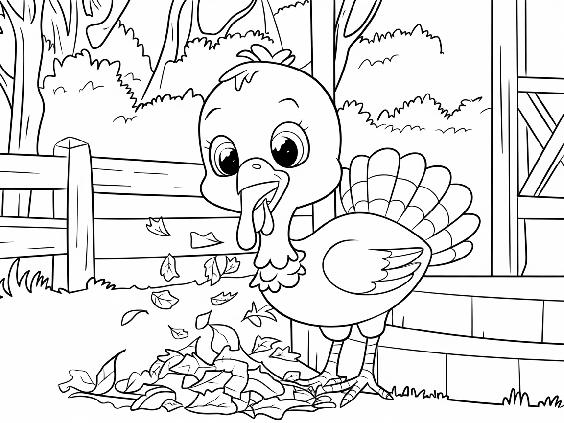 Celebrate Fall with This Leaf-Loving Baby Turkey