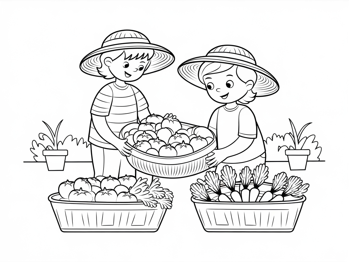 Join the Fun with This Bountiful Harvest Coloring Page