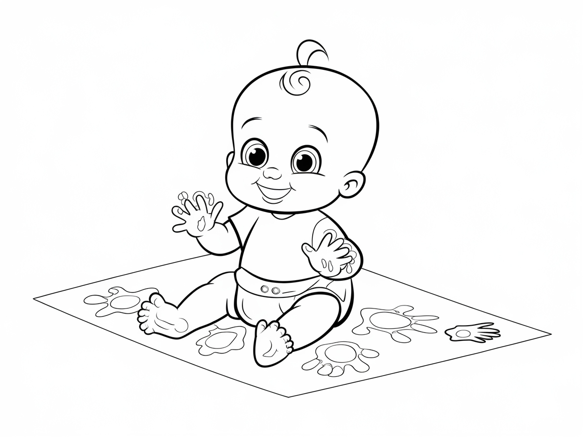 Finger Painting Fun: Baby