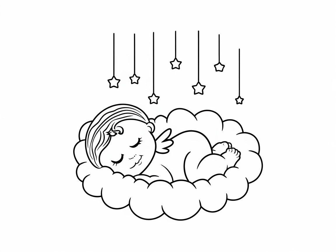 Sweet Dreams with a Sleeping Baby Angel