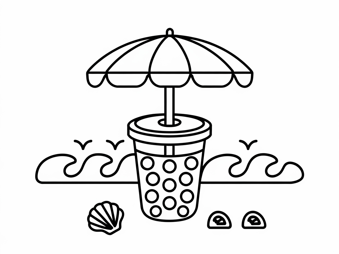 Beachside Boba Bliss with Ocean View