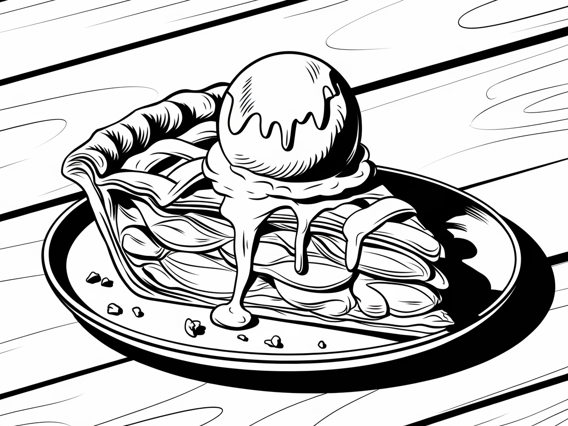 Indulge in This Pie a la Mode Coloring Delight