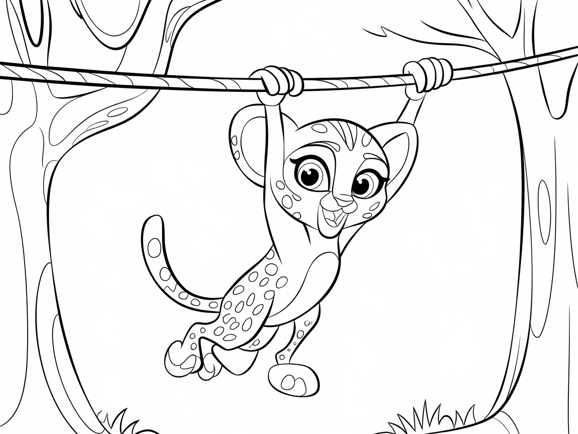 Swinging Cheetah Cub Adventure