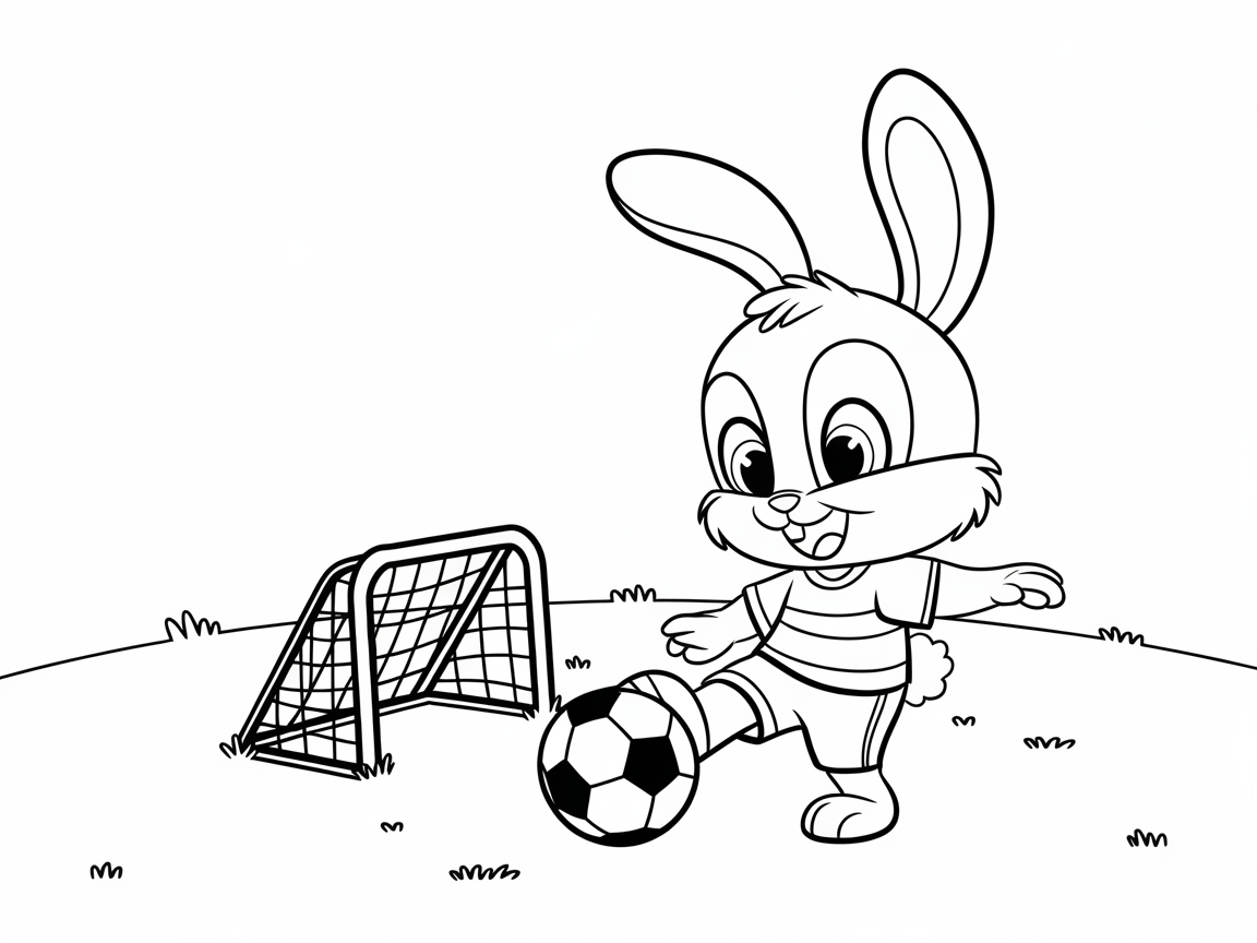 Score Big with the Sporty Bunny on the Field