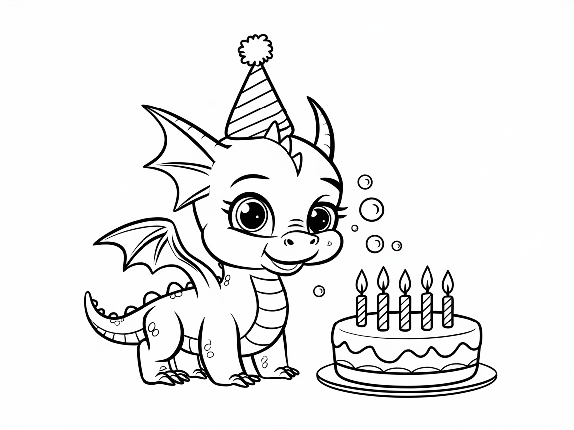 Birthday Celebration with a Baby Dragon
