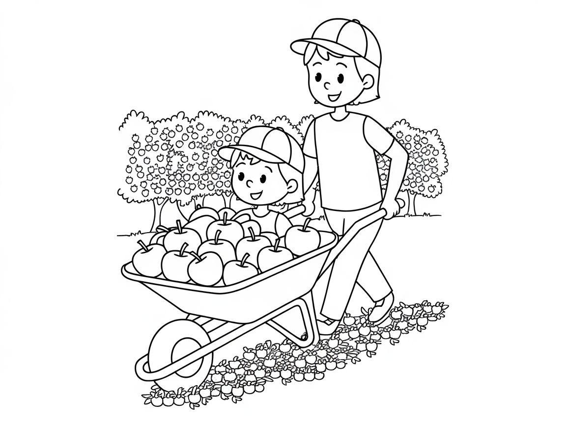 Help Push the Wheelbarrow Full of Apples