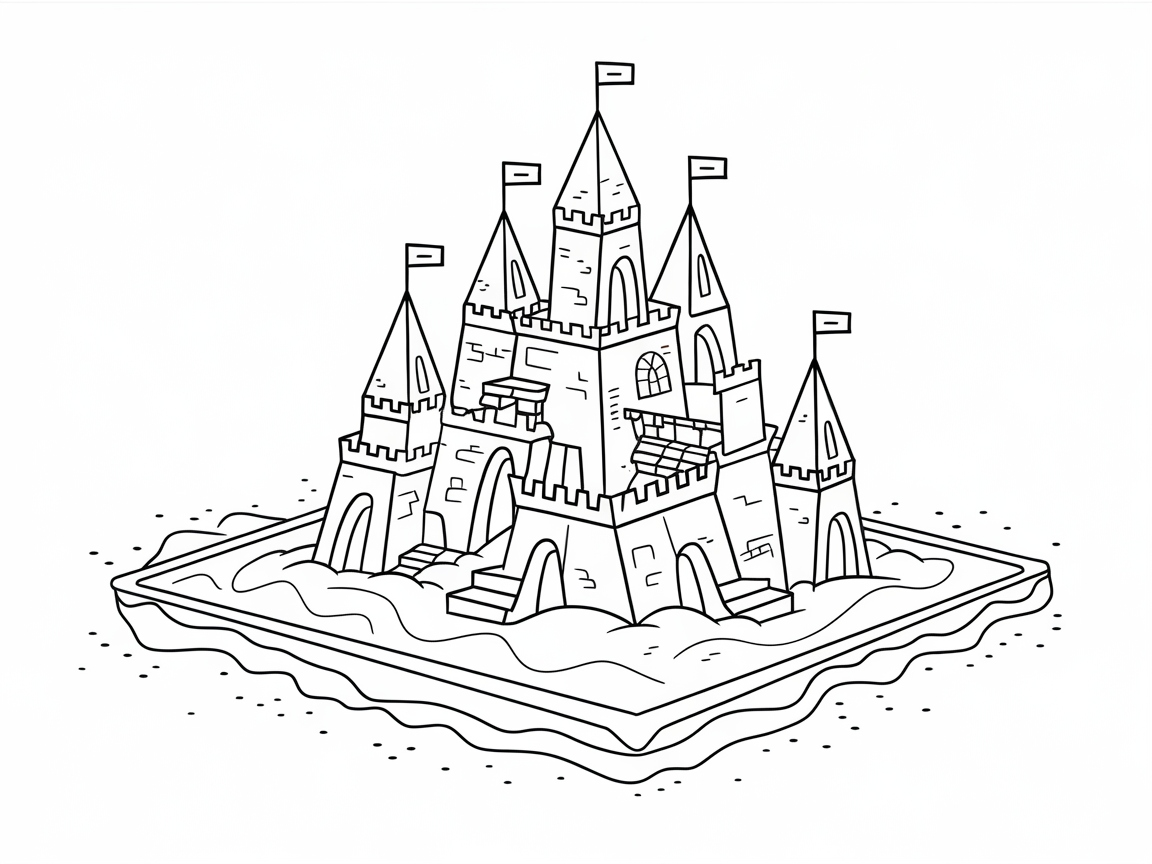 Build Your Dream Sandcastle on This Fun Page