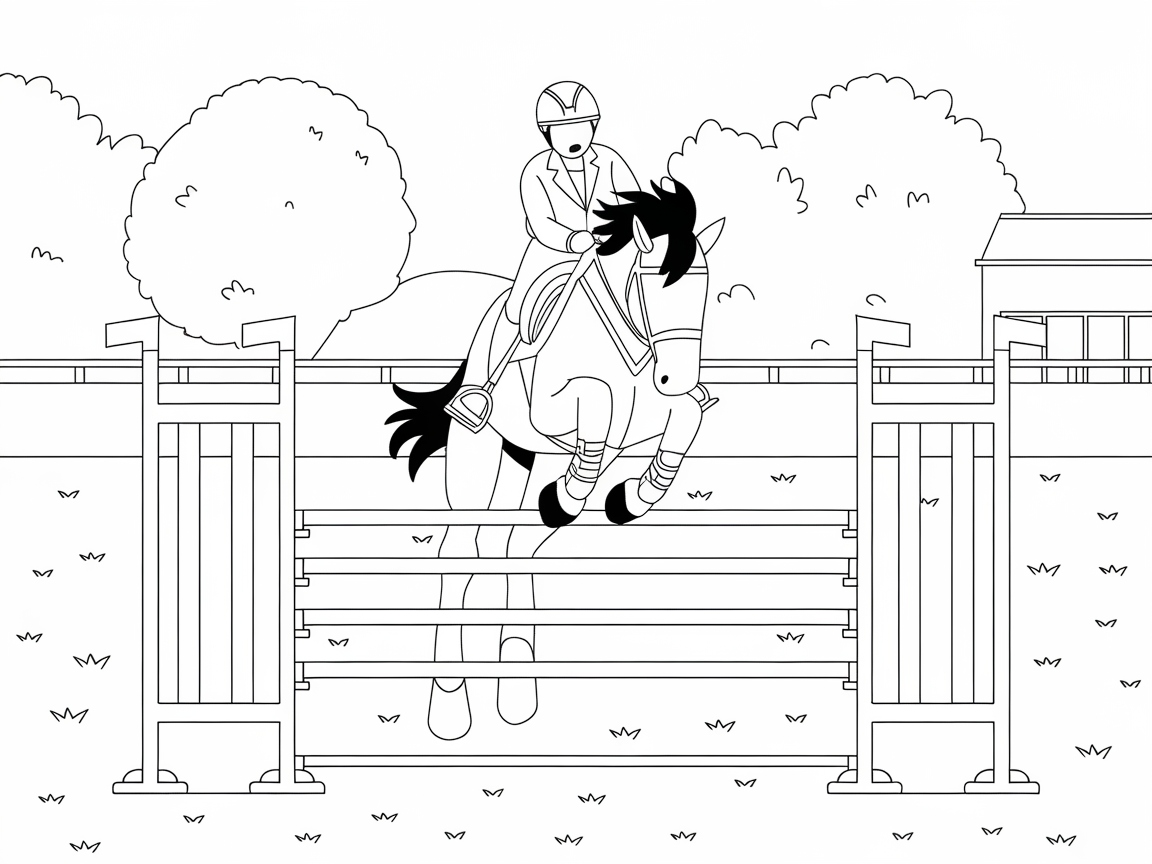 Leap Into Equestrian Fun with This Show Jumping Scene