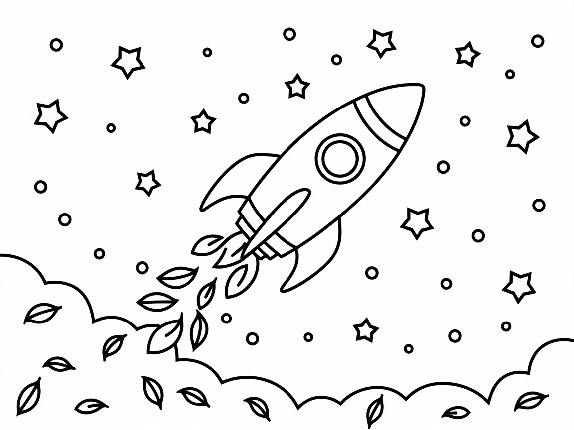 Blast Off Into a Starry Night with This Rocket Page