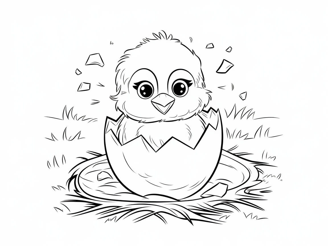 Adorable Baby Bird Hatching Page