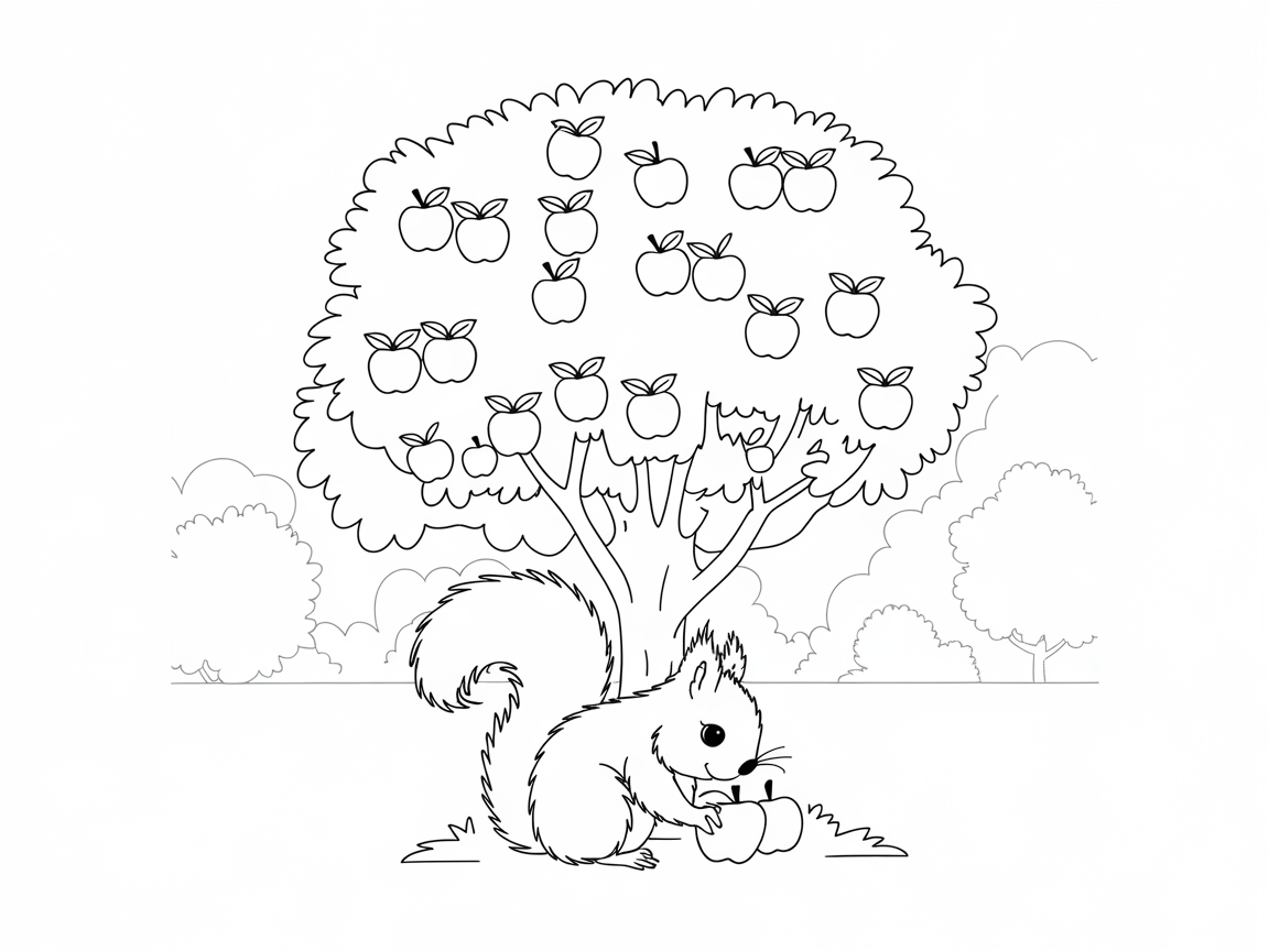 Get Nutty with This Cute Squirrel in the Orchard