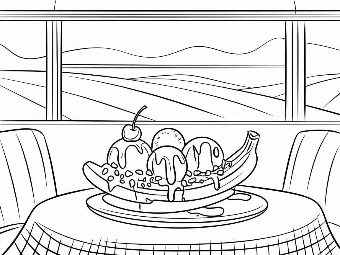 Enjoy the Scenic View with This Travel-Themed Banana Split Page