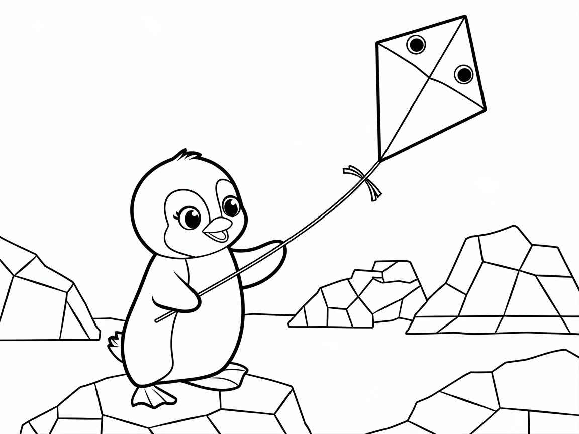 Kite-Flying Fun with a Penguin Pal