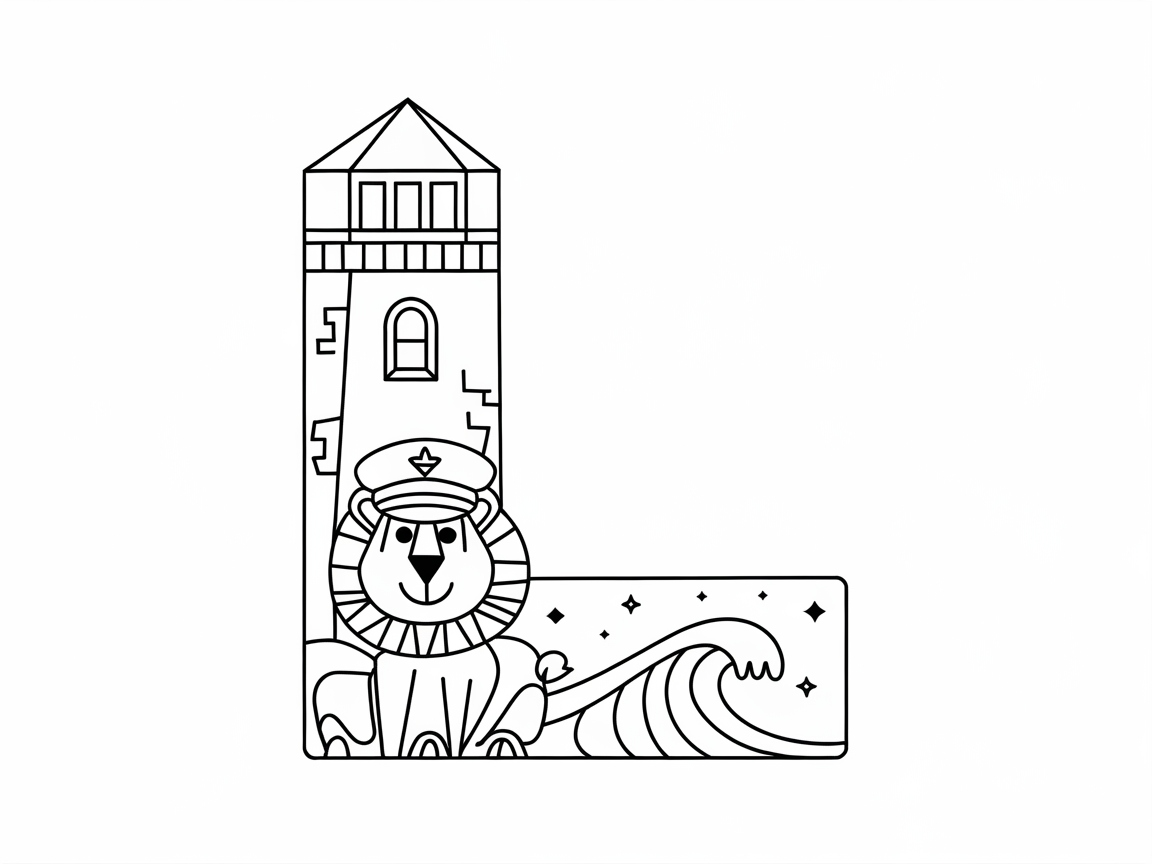 Lighthouse Lion: Learn with Letter L