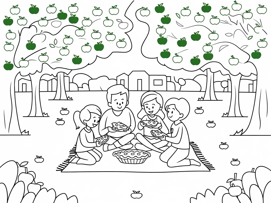 Apple Orchard Picnic with Friends