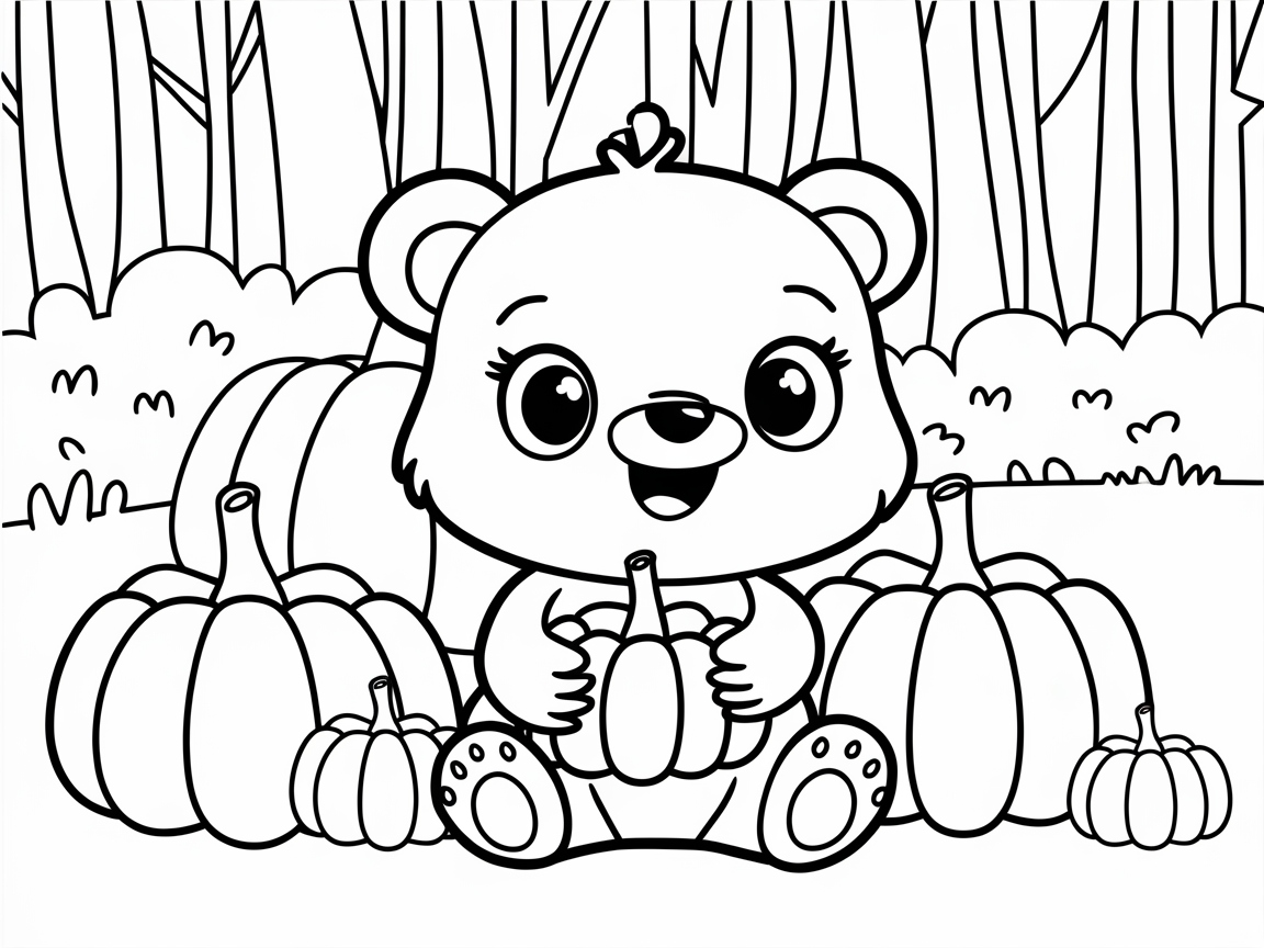 Get Cozy with This Pumpkin Patch Bear