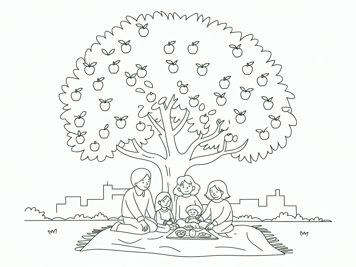 Enjoy a Family Picnic Under the Apple Tree