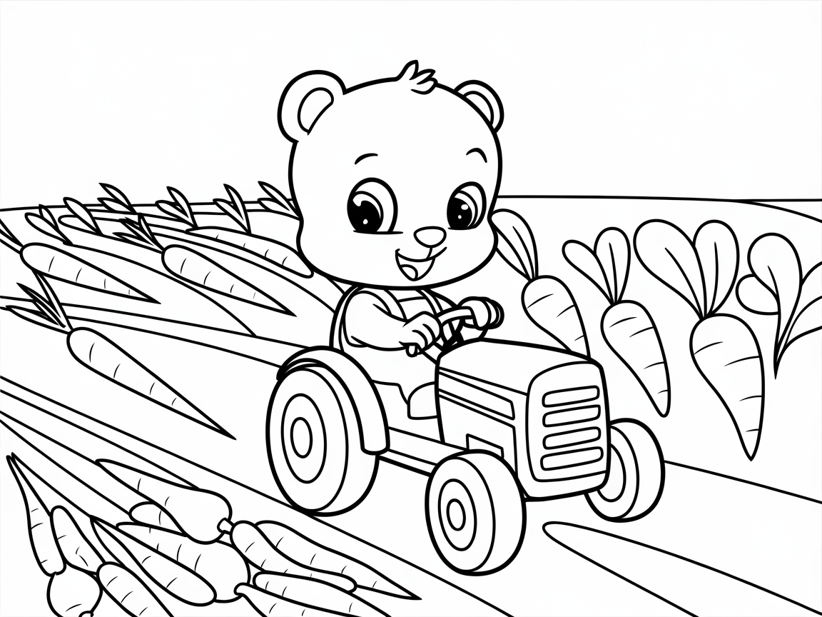 Harvest Fun with This Farming Bear on a Tractor