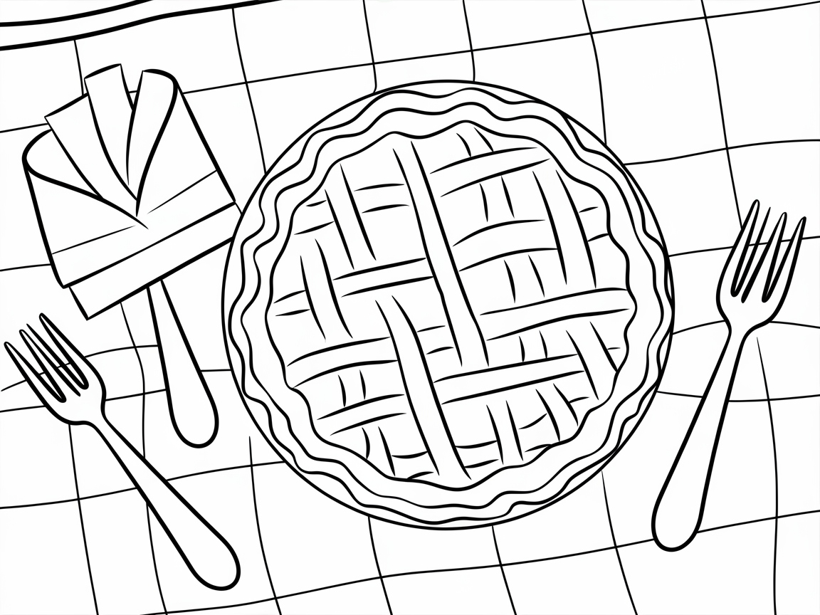 Picnic Ready: Color Your Classic Lattice Pie