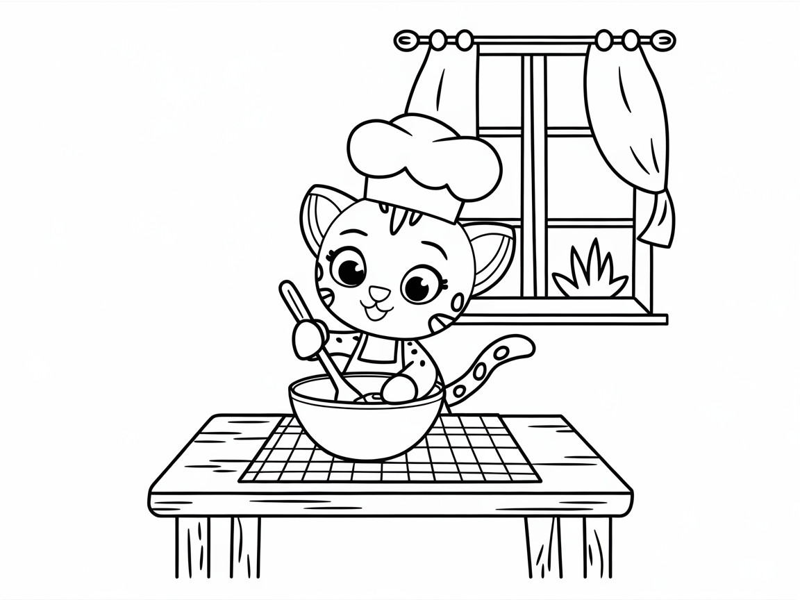 Chef Cheetah Cub Whips Up Fun in the Kitchen