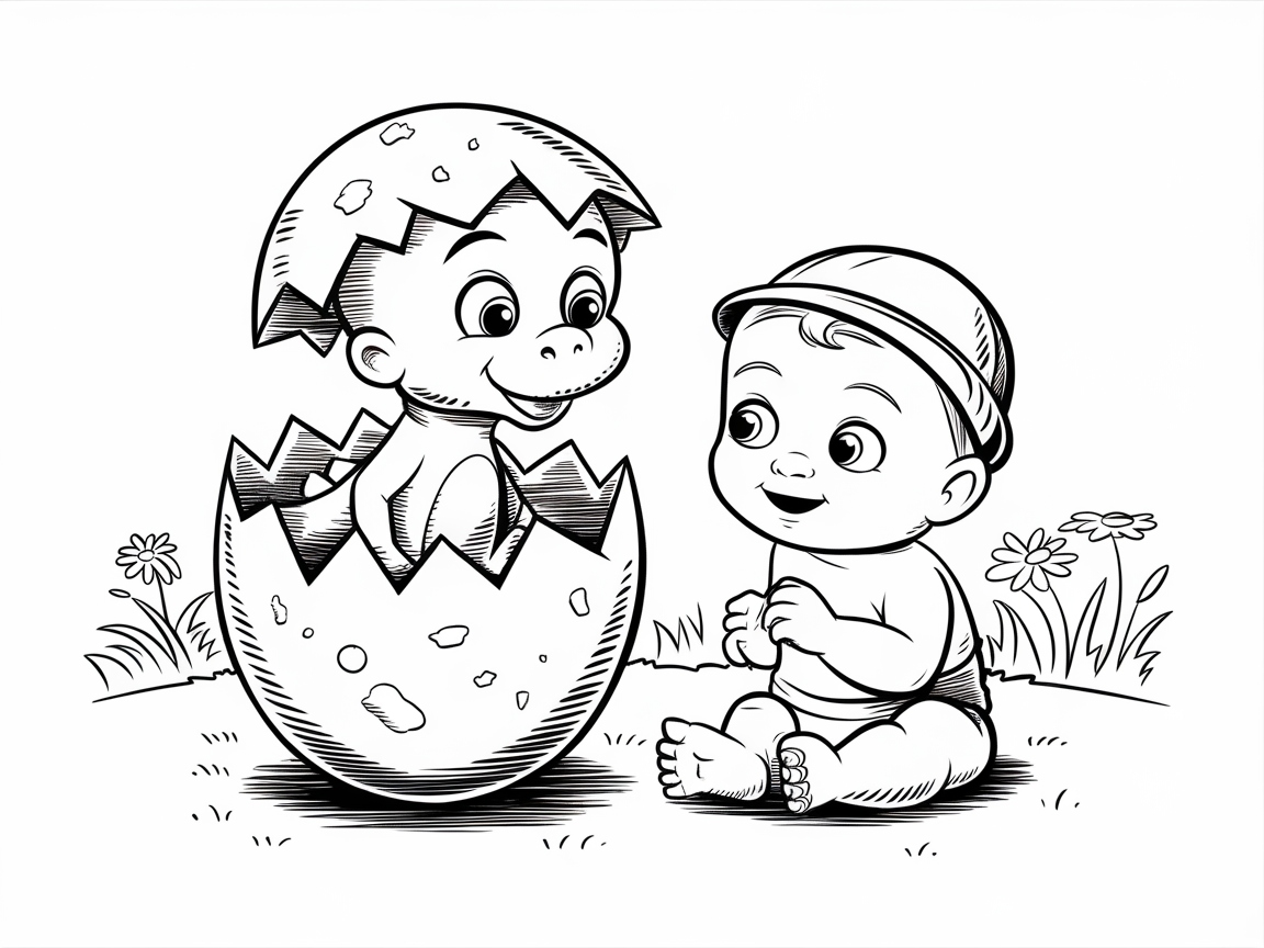 Dinosaur Discovery: Baby Meets Hatchling Friend