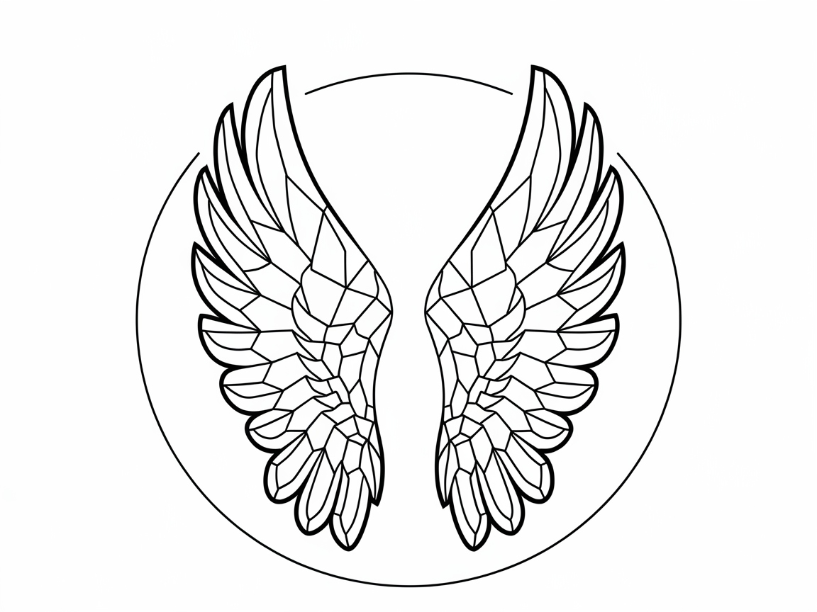 Color the Intricate Geometry of Angel Wings