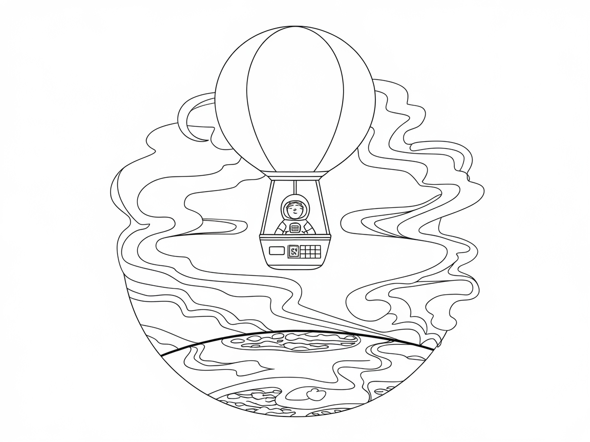 Hot Air Balloon Adventure: An Astronaut