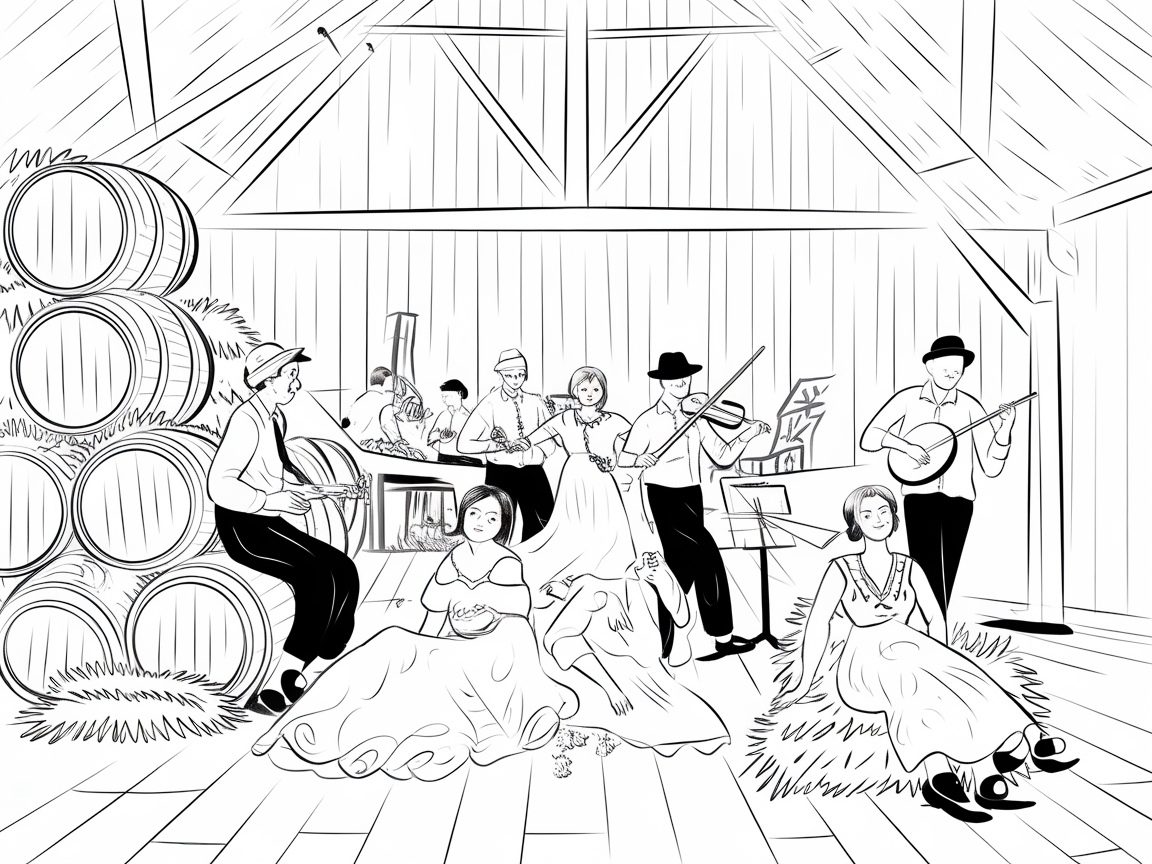 Celebrate with a Rustic Barn Dance Scene