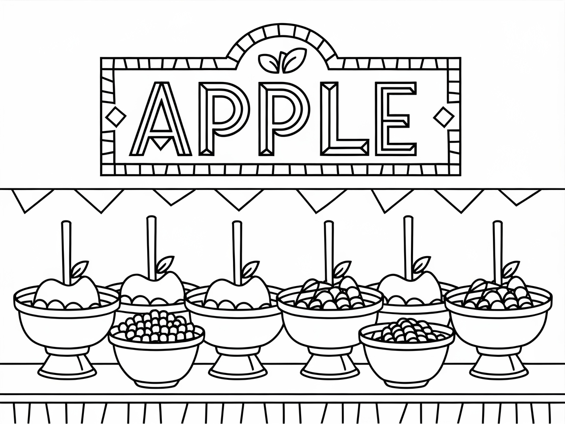 Color Your Own Apple Treat Display
