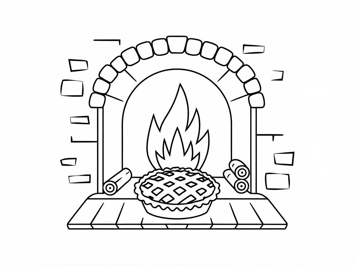 Rustic Hearth with a Homemade Pie