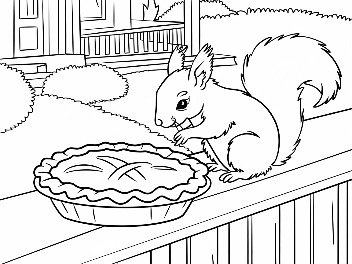 Adorable Squirrel Sneak Peek at Pie