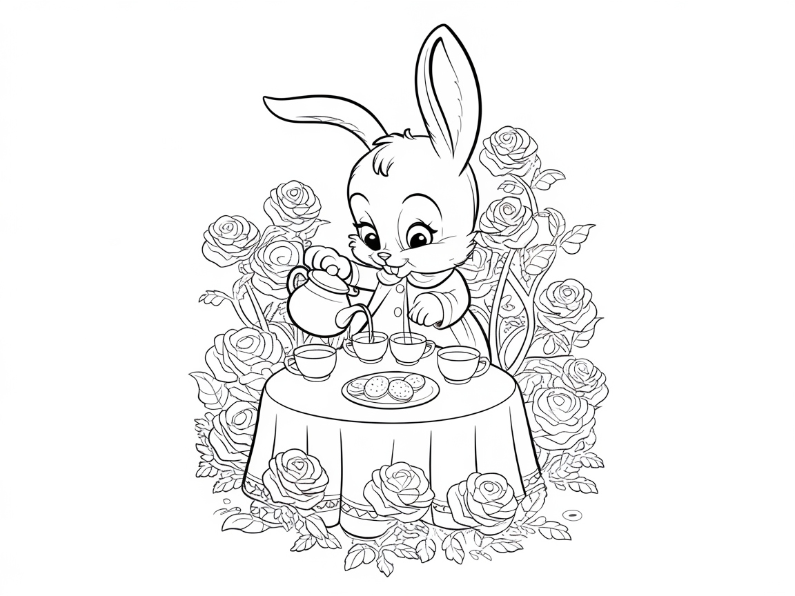 Tea Time with the Elegant Bunny Host