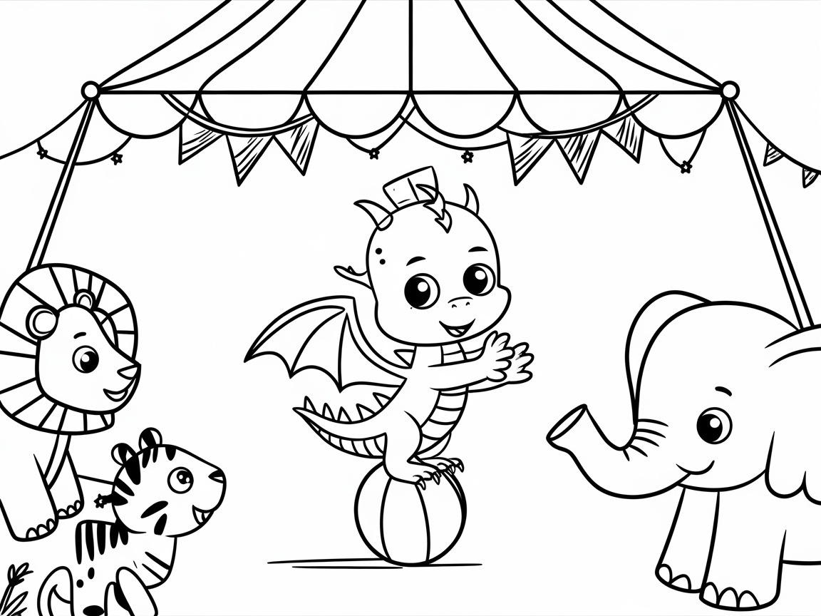 Circus Fun with Baby Dragon and Friends