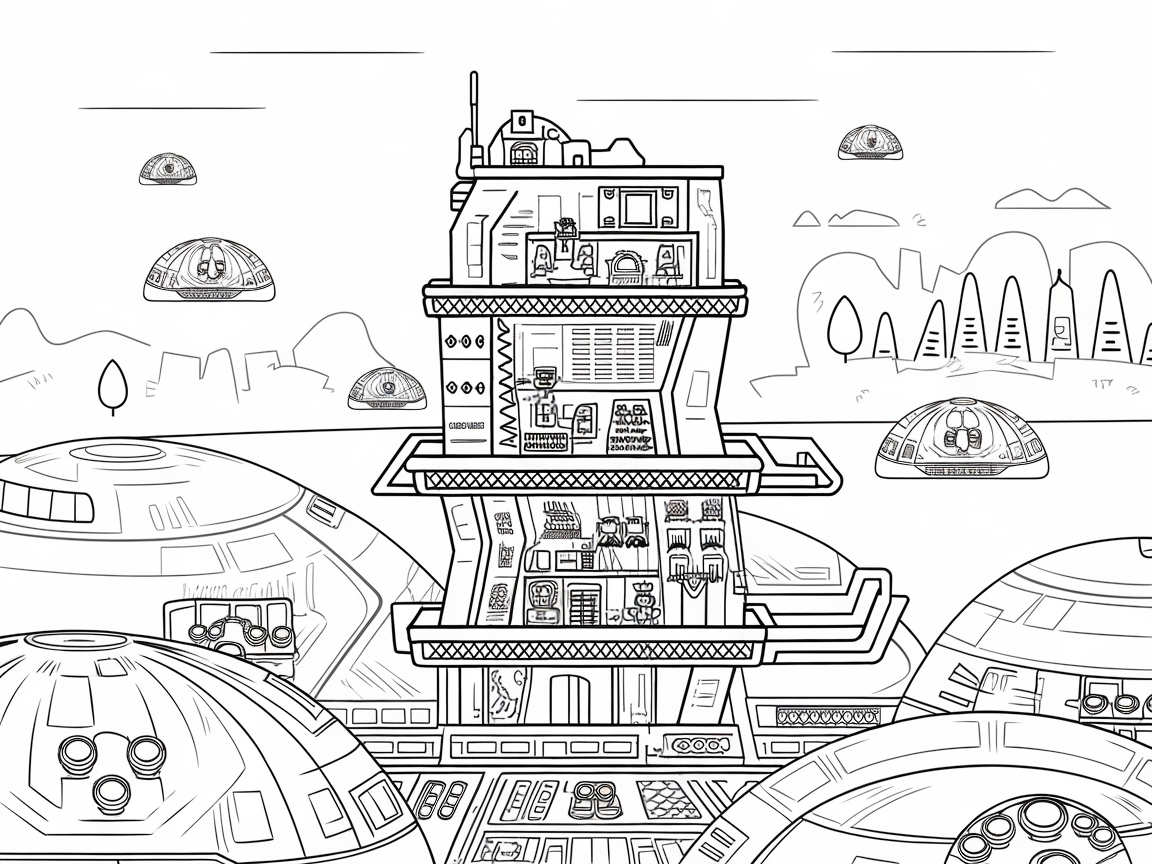 Explore a Futuristic Space Colony