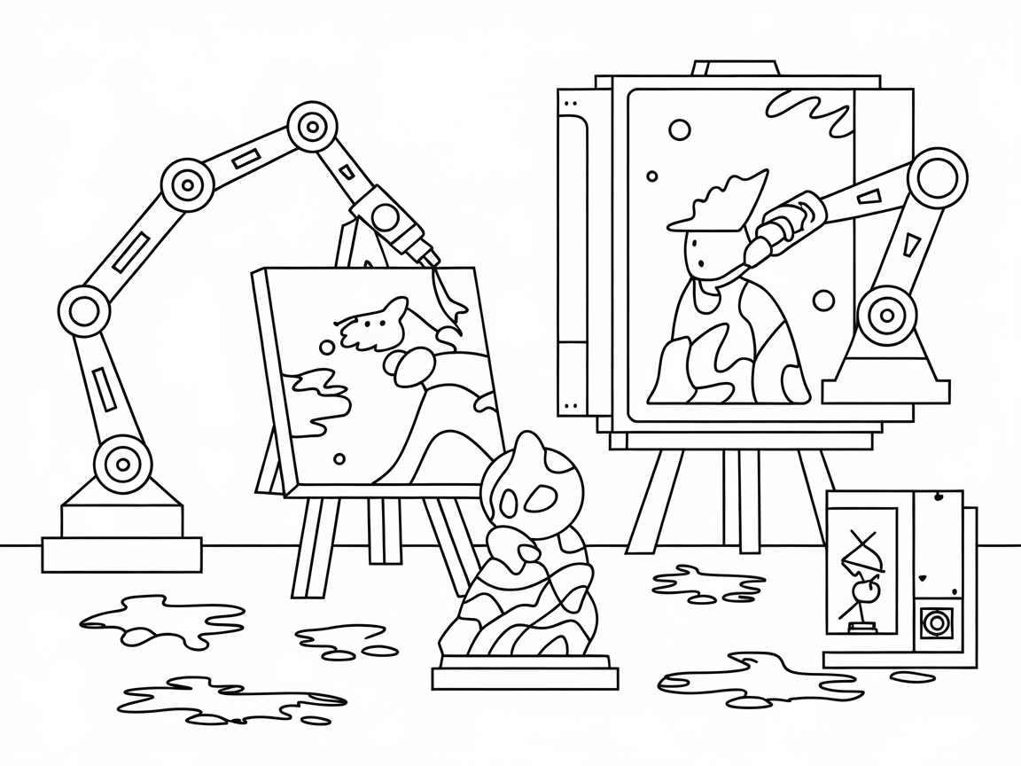 Artistry Meets Robotics in This Creative Studio Scene