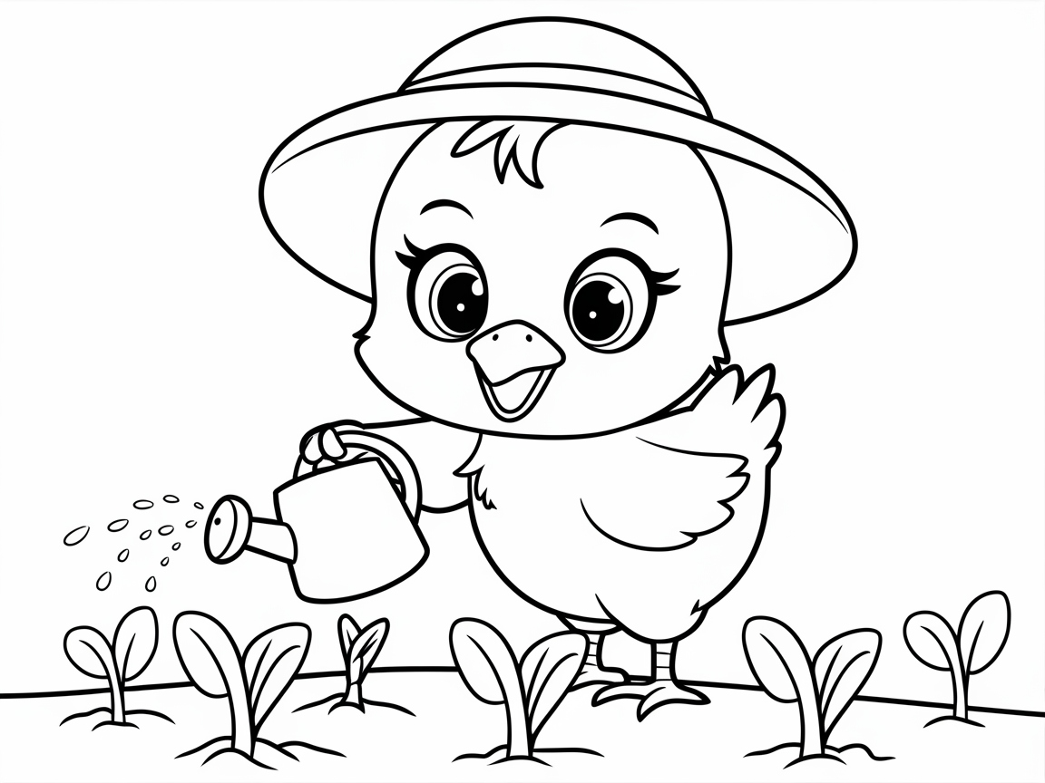 Gardening Adventure with Little Chick