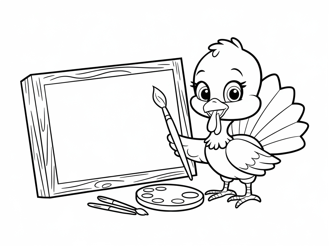 Get Creative with This Artistic Turkey and Easel