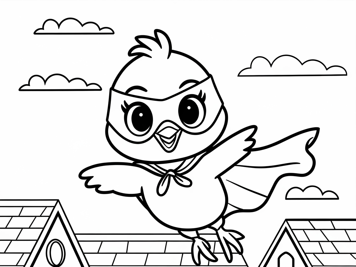 Superhero Chick Takes Flight in This Fun Page