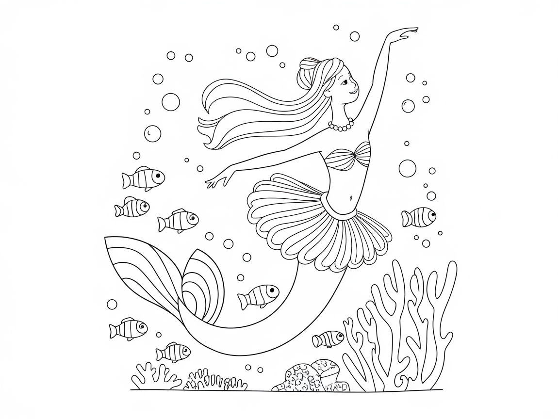 Glide Through the Ocean With This Ballerina Mermaid