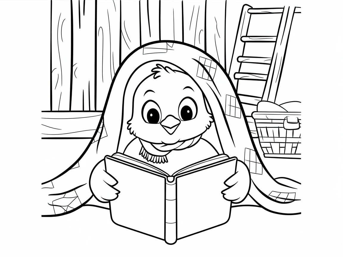 Get Cozy with This Storytime Chick Coloring Page