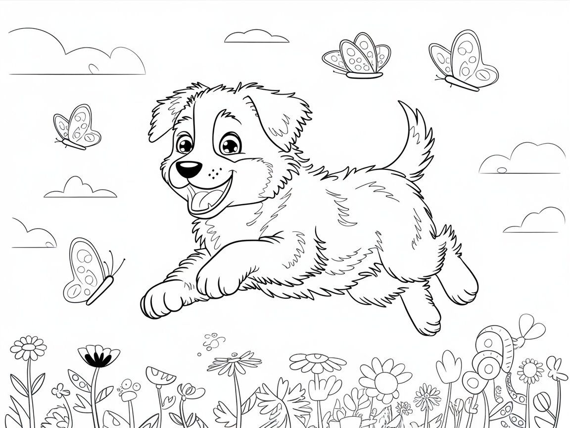 Fluttering Fun with an Australian Shepherd Puppy