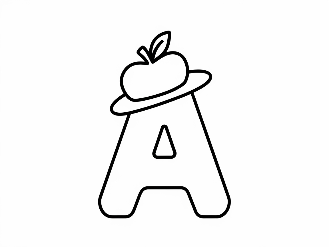 A is for Apple: Playful Alphabet Coloring