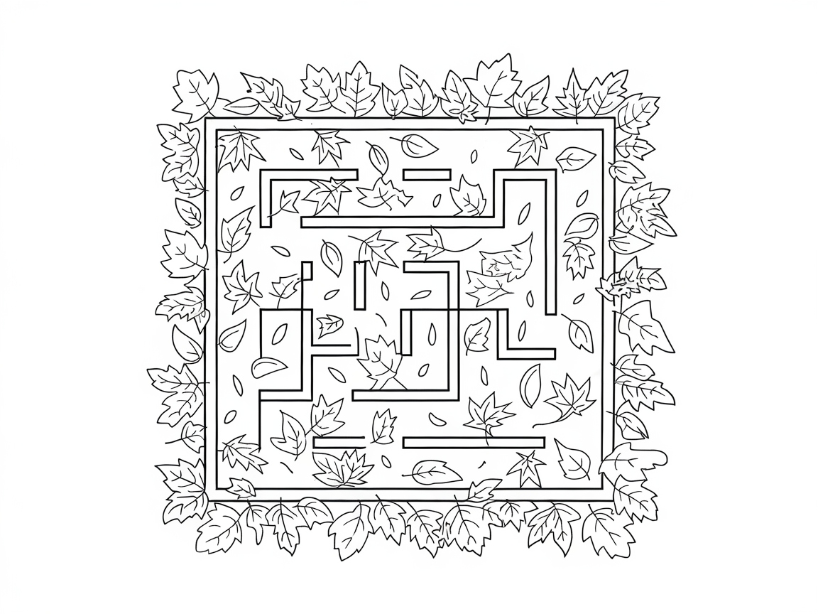 Navigate the Autumn Maze of Leaves